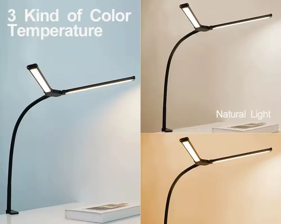 Lampade: Double Single Head Led Clip Desk Lamp Dimmable Computer – Nuovo e nell'imballaggio originale da St. Gallen venduto da Stirnrunzler 6