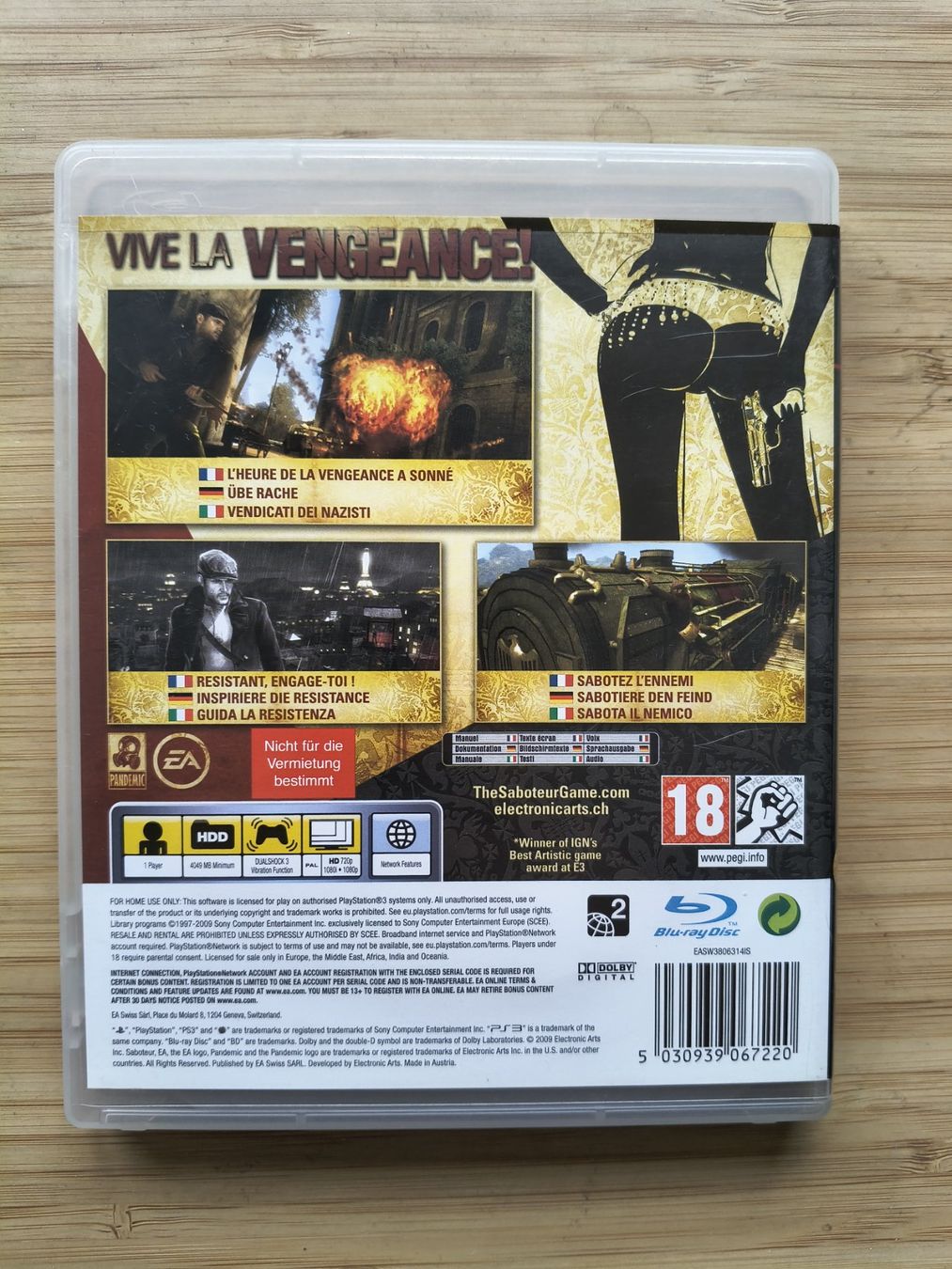 Spiele: The Saboteur (PS 3) – Gebraucht aus Riedholz von ste_96cd 1