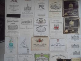 59 étiquettes ( Etiketten ) de vin de Bordeaux