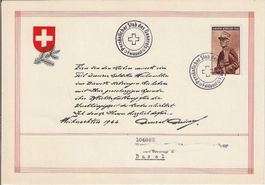 Soldatenmarken: Weihnachtsbrief General Guisan 1944, Basel