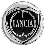 Lancia 3D Aufkleber Sticker 58mm für Nabendeckel schwarz NEU