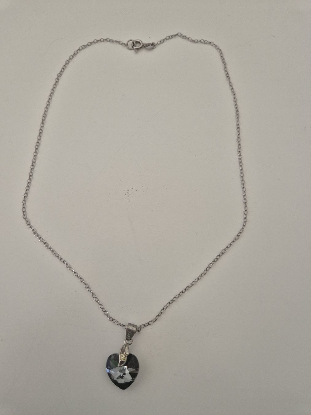 Autres bijoux: silver 925 necklace with heart stone pendant – D'occasion à Basel par Elena_02