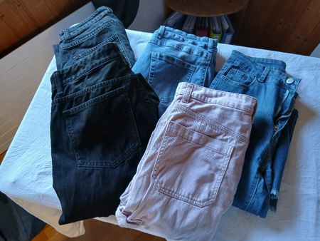 Jeans Damen 5 Stueck gemischte Farben Groessen M 