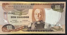 Angola 100 Escudos Geldschein, Jahr 1972, Top Zustand!