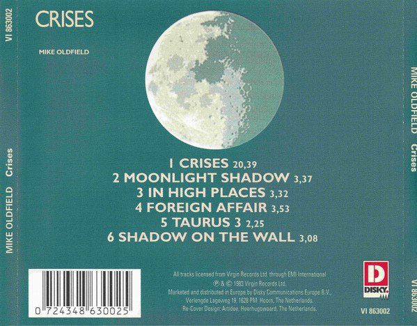 CDs: Mike Oldfield - Crises – Gebraucht aus Uzwil von visions77 1