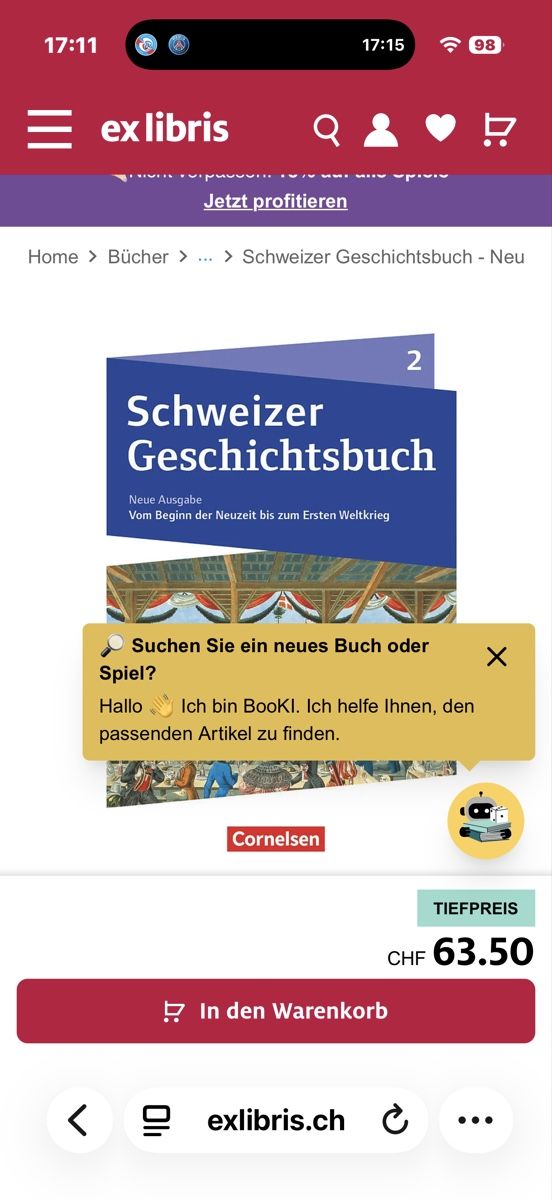 Bücher: Schweizer Geschichtsbuch 2 – Gebraucht aus Volketswil von Irkasha 1