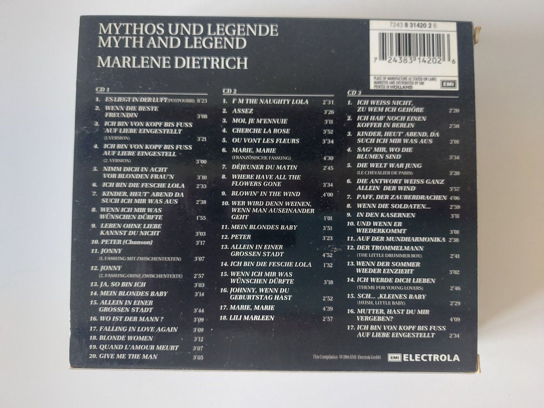 CD: MARLENE DIETRICH  "Mythos und Legende"  3 CD-Box – Nuovo (secondo la descrizione) da Zürich venduto da Daniel517 2