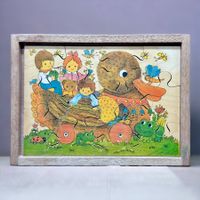 Ancien puzzles en bois 12 pièces Pénélope Suisse 5602