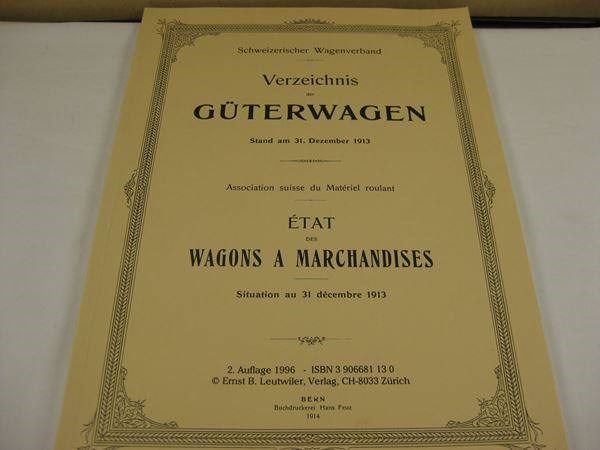 Riviste & Magazine: Verzeichnis der Güterwagen 1913 – Nuovo (secondo la descrizione) da Malters venduto da Marosko