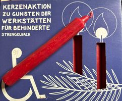 6 Pack Kerzen Werkstätten Strengelbach rot antik