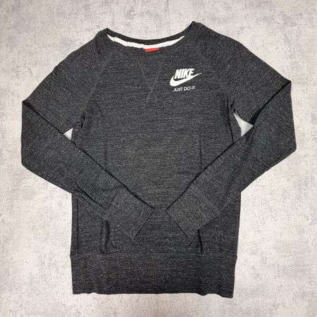 Pull Nike vintage gris foncé chiné - Taille XS