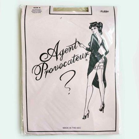 Stay Up Netz-Strümpfe Agent Provocateur Gr. S/M flesh/haut