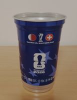 4 Michelob Bierbecher 2026 WM Spiel Katar vs.Schweiz