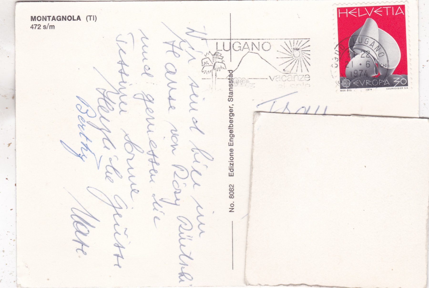 Ansichtskarten: Montagnola 1974 – Gebraucht aus Herisau von Lisegrat2008 1