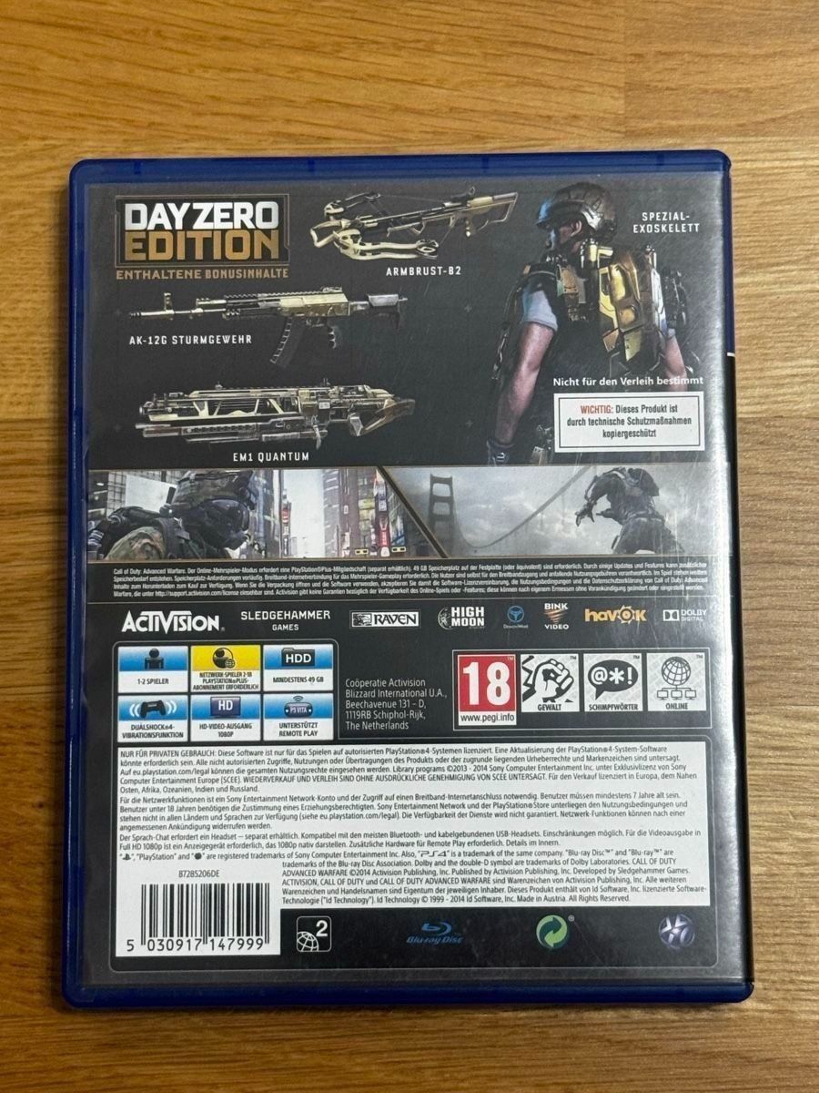 Jeux: Call of Duty: Advanced Warfare - PS4 – D'occasion à Uster par GamesAndStuff 1