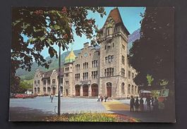 Glarus Bahnhof, mit Zug / ca. 1970