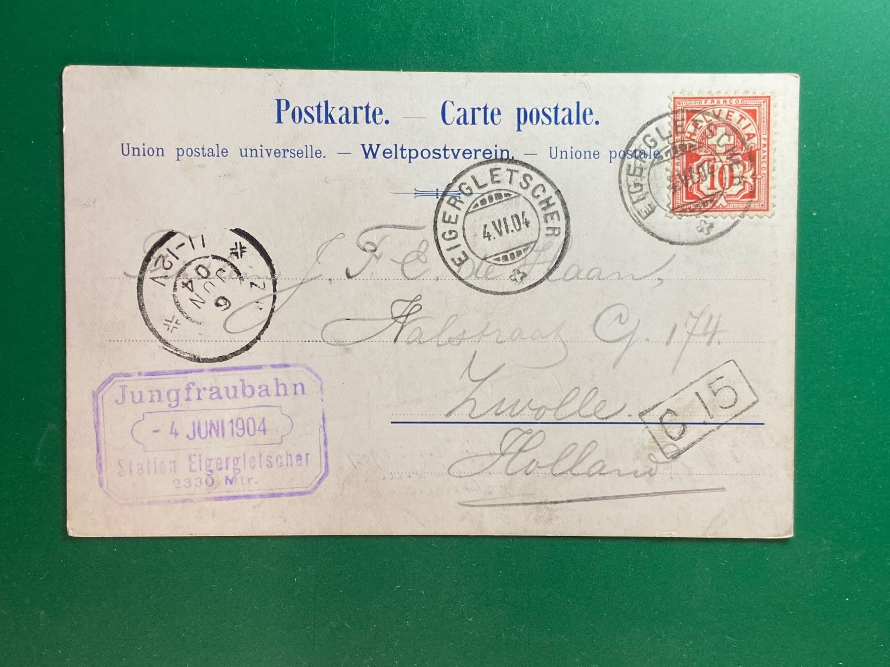 Cartoline postali: Eigergletscher mit Jungfraubahn – Usato da Steg VS venduto da _vinci_ 1