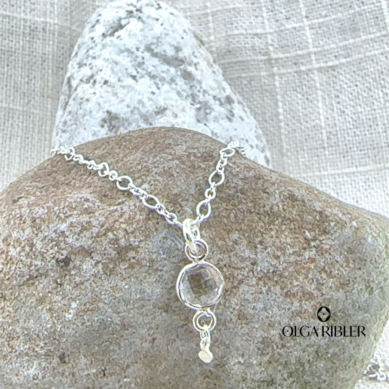 Olga Ribler Ketten: Silberkette fein 2 mm mit Topas 45 cm – Neu (gemäss Beschreibung) aus Luzern von Schmuckoutlet 4