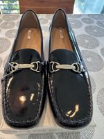 NEW Geox Black Patent Leather loafers size 42