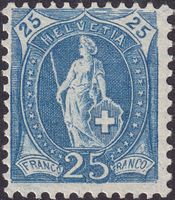Stehende Helvetia: 87A postfrisch ** & gut gezähnt, 40.-++