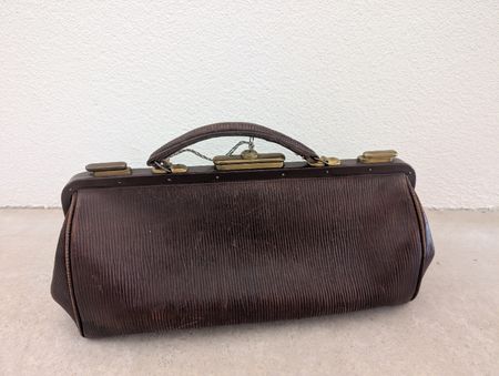 Arztkoffer Leder braun Vintage