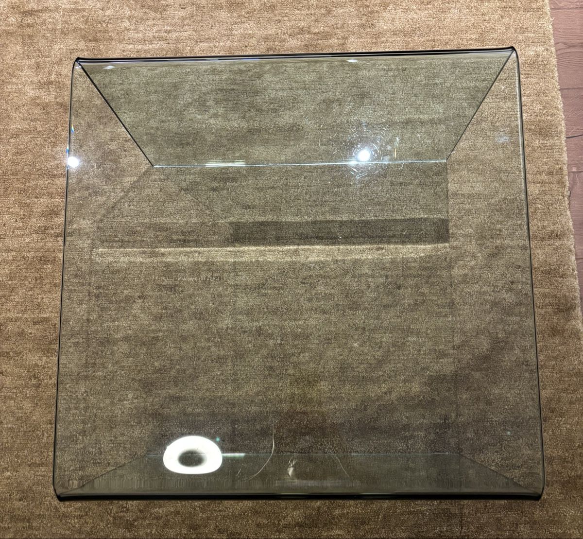 Tische: robuster Glastisch transparent 60x60x42 – Gebraucht aus Bottighofen von lwa_11686 3