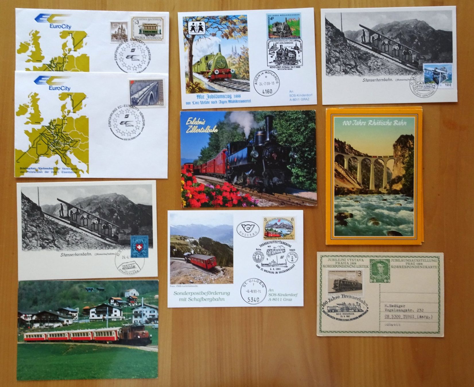 Tutti i francobolli: Briefmarken / Belege Eisenbahn – Usato da Feldbrunnen venduto da MarcusSO 2