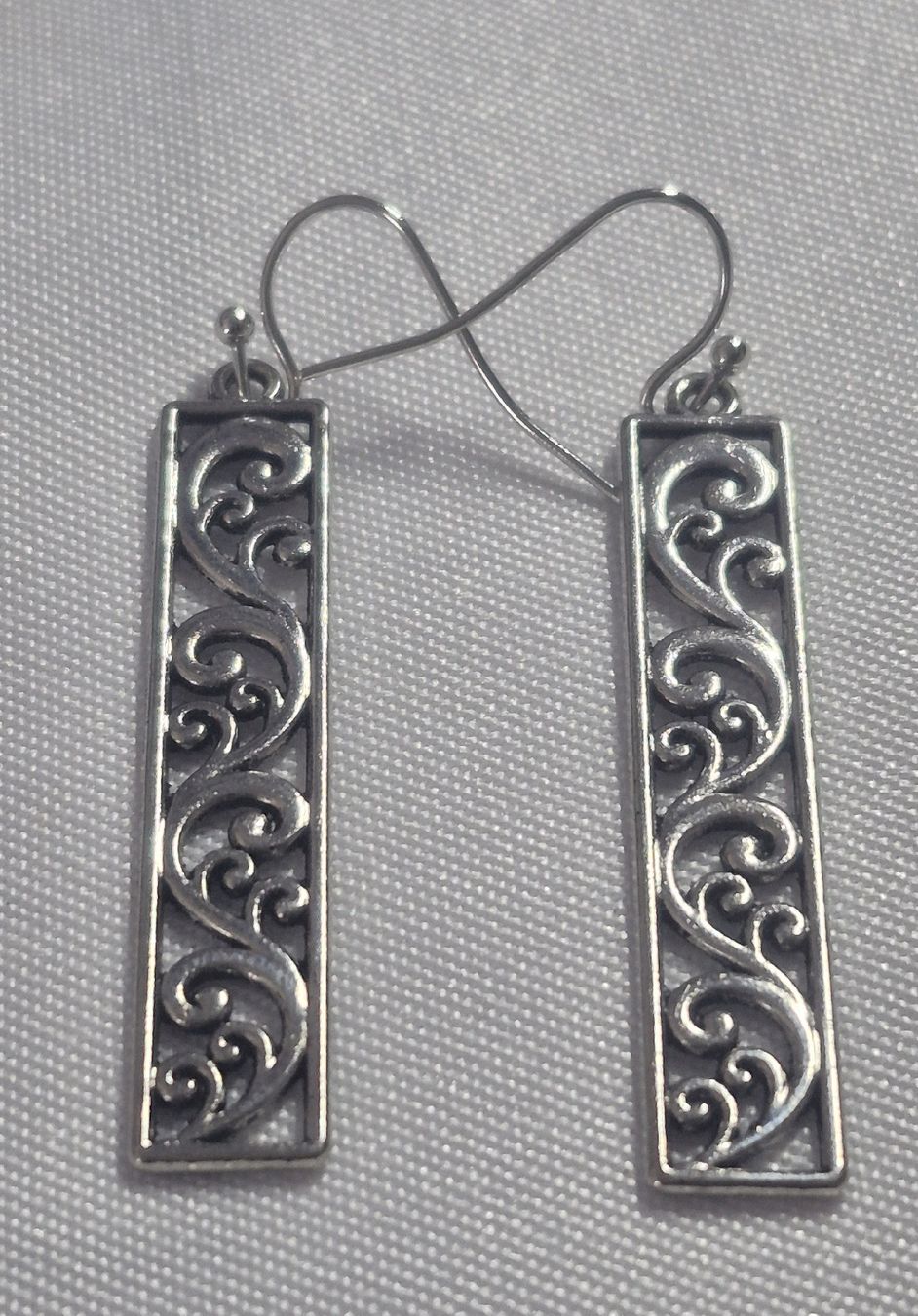Boucles d'oreille: Orecchini pendenti argento rettangolari filigranati – Neuf (Voir description) à Giubiasco par Stefaniav