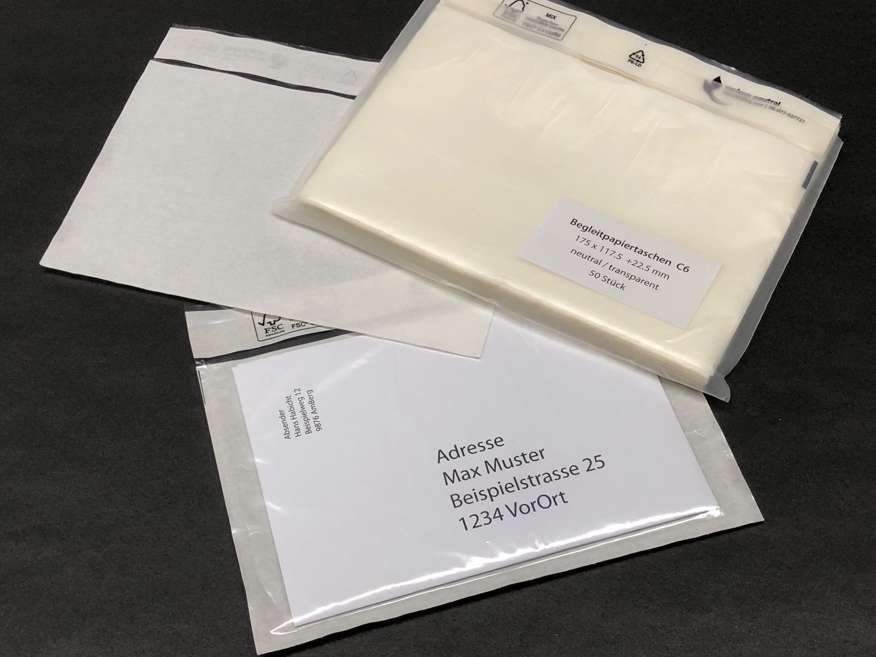 Buste & buste per spedizione: 50 Dokumententaschen / Begleitpapiertaschen C6 - transparent – Nuovo (secondo la descrizione) da Bergdietikon venduto da Garak