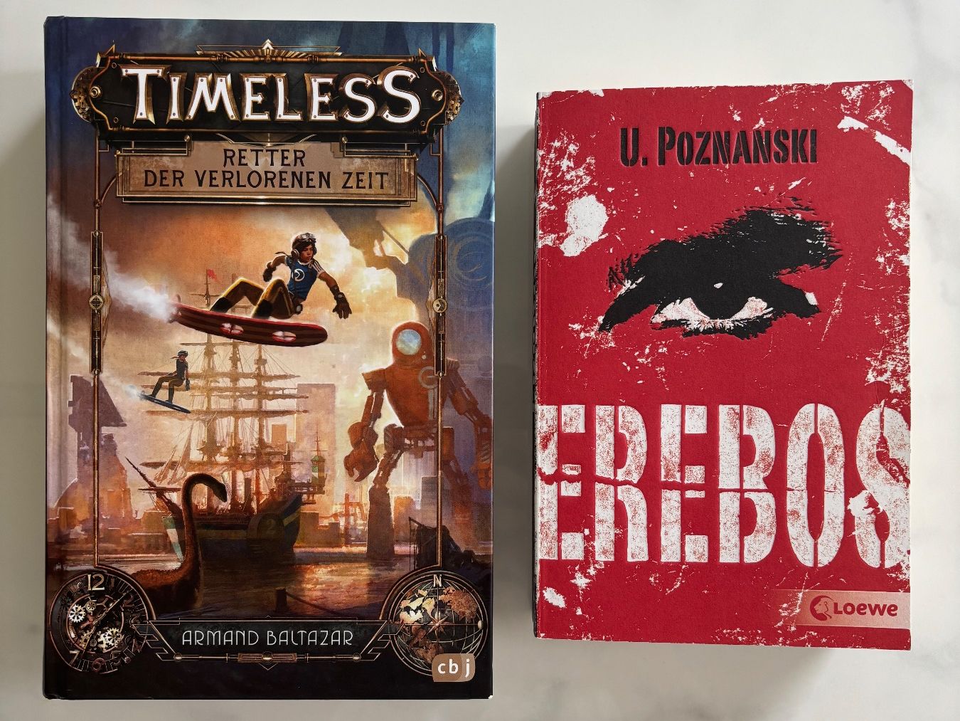 Bücher: 2 Jugendbücher Set Timeless & Erebos, Deutsch – Gebraucht aus Lausen von Swissart123