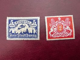 1922 Danzig 9 Mark und Flugpost  *  (4261)
