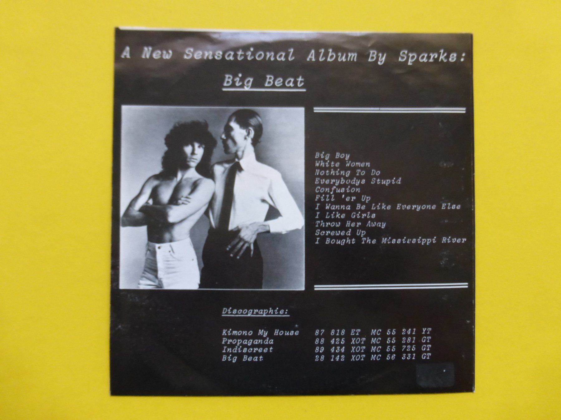 Dischi in vinile: Sparks – Big Boy – Usato da Zürich venduto da Swiss57 1