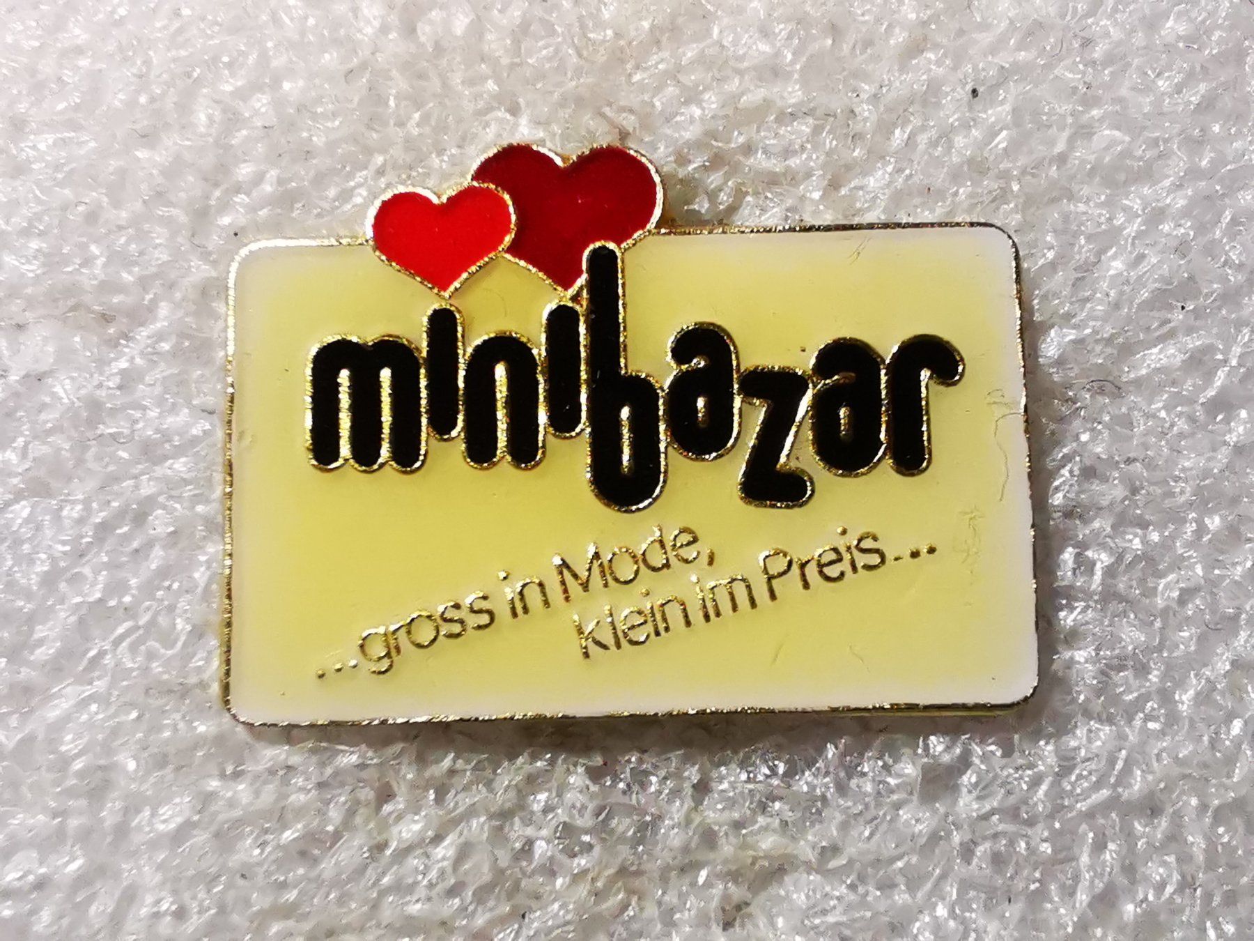 Placchette & Badge: Ansteckpin 17: minibazar – Usato da Oppligen venduto da Pin-Fall-Shop