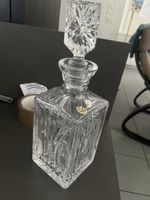 Caraffa in cristallo con tappo, design inciso, ottime condiz