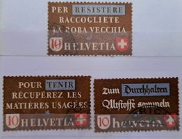 Briefmarke 1942 Altstoff Helvetia
