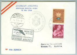 1958 Liechtenstein Flugpost RF