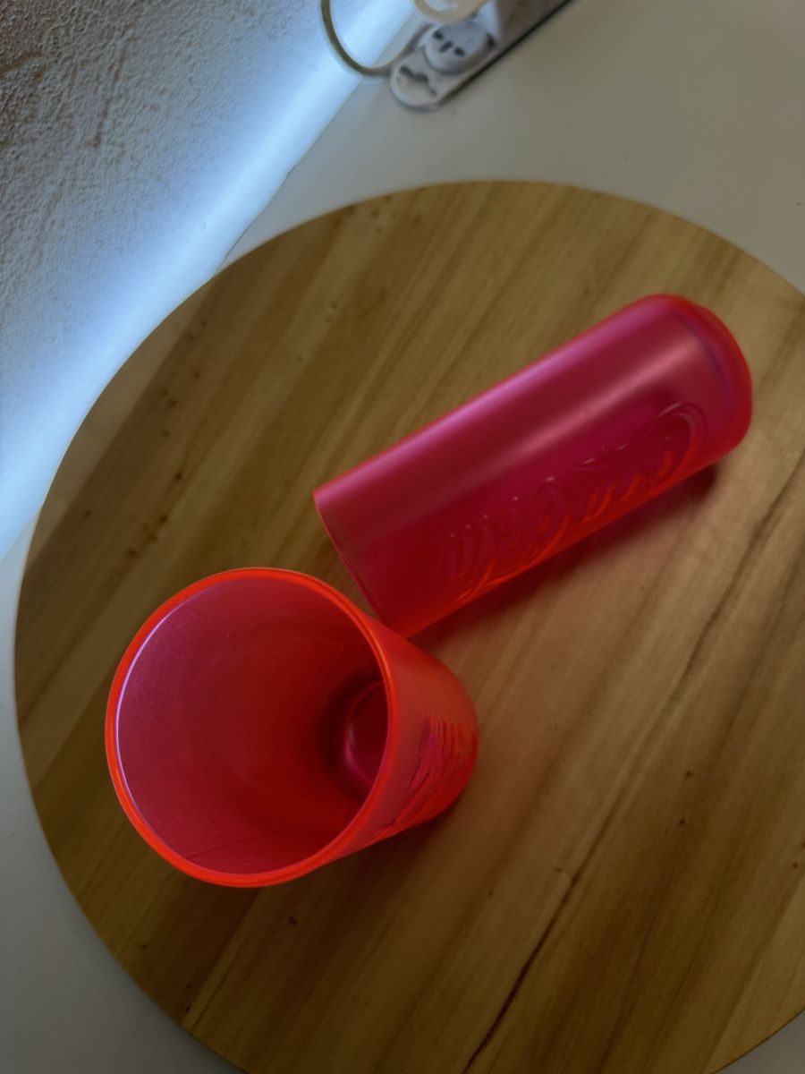Gläser: Coca-Cola Becher pink Grösse L 2 Stck.  – Gebraucht aus Rotkreuz von GoldHeinz 3