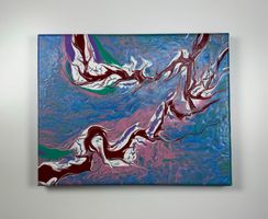 Acryl-Flüssigmalerei, rechteckig