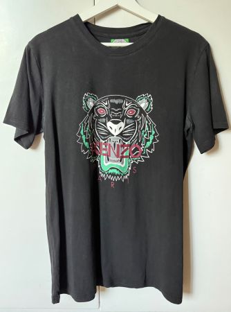 KENZO T-Shirt, Tigerprint, schwarz