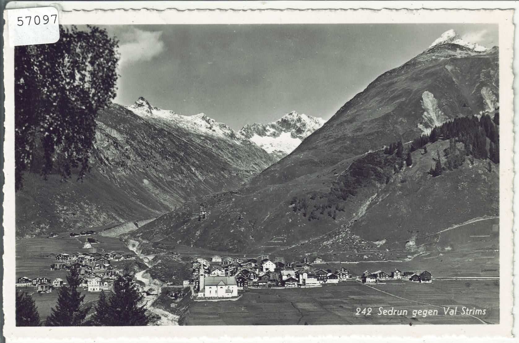 Cartoline postali: Sedrun gegen Val Strims – Usato da Ettingen venduto da Kartenplanet