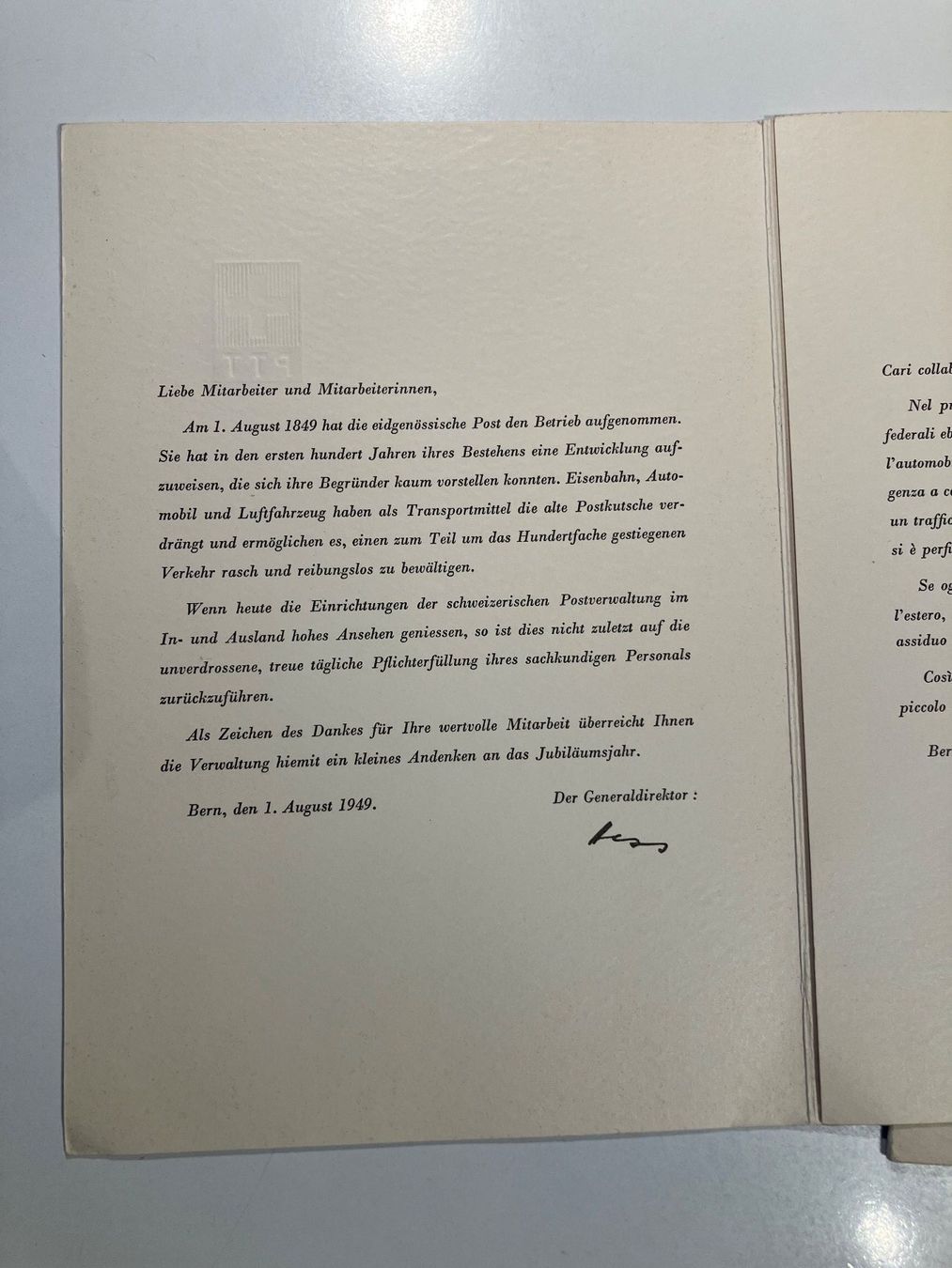Alle Briefmarken: 2 PTT Geschenkhefte der Generaldirektion – Gebraucht aus Baar von Ramona10 2
