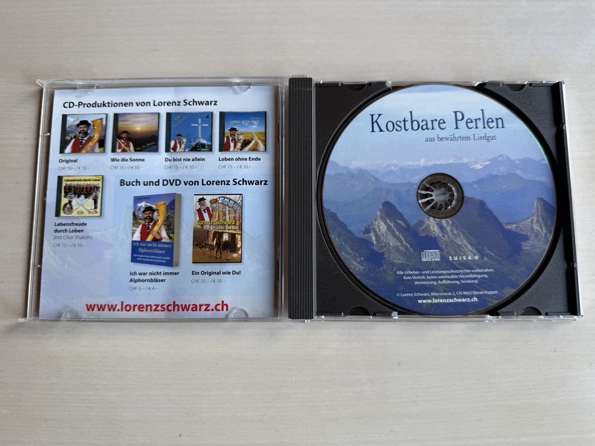 CDs: CD Kostbare Perlen aus bewährtem Liedgut Lorenz Schwarz – Gebraucht aus Oberried Brienz von Chyara 2