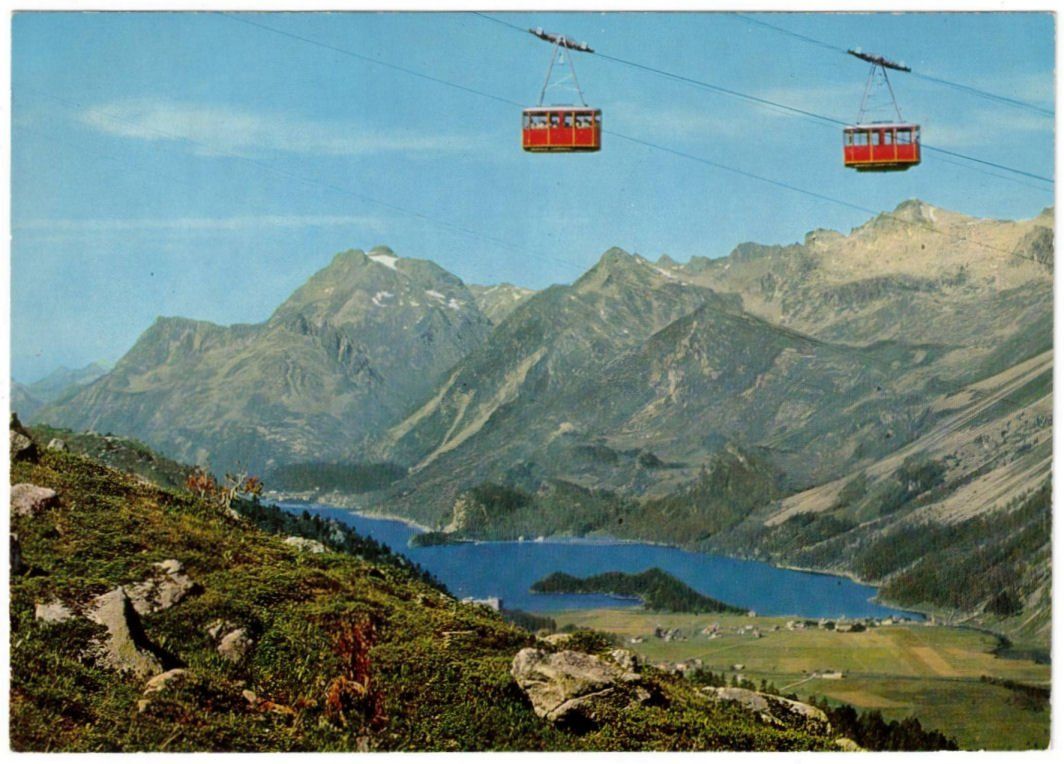 Ansichtskarten: Silvaplana - Luftseilbahn Corvatsch – Gebraucht aus Binningen von Mountainrider