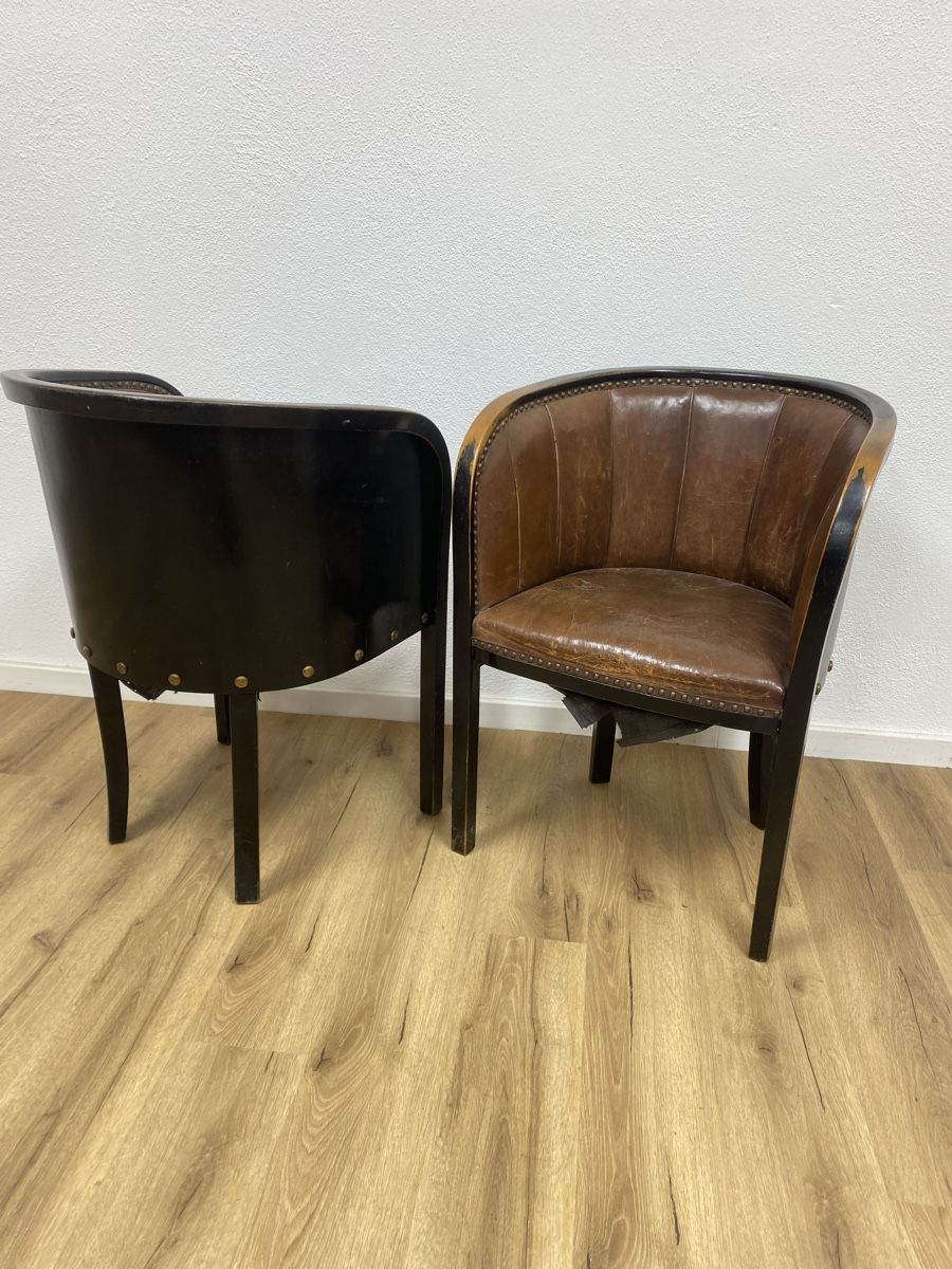 Thonet Poltrone: Zwei Thonet Ledersessel – Usato da Basel venduto da MoebelSackmann