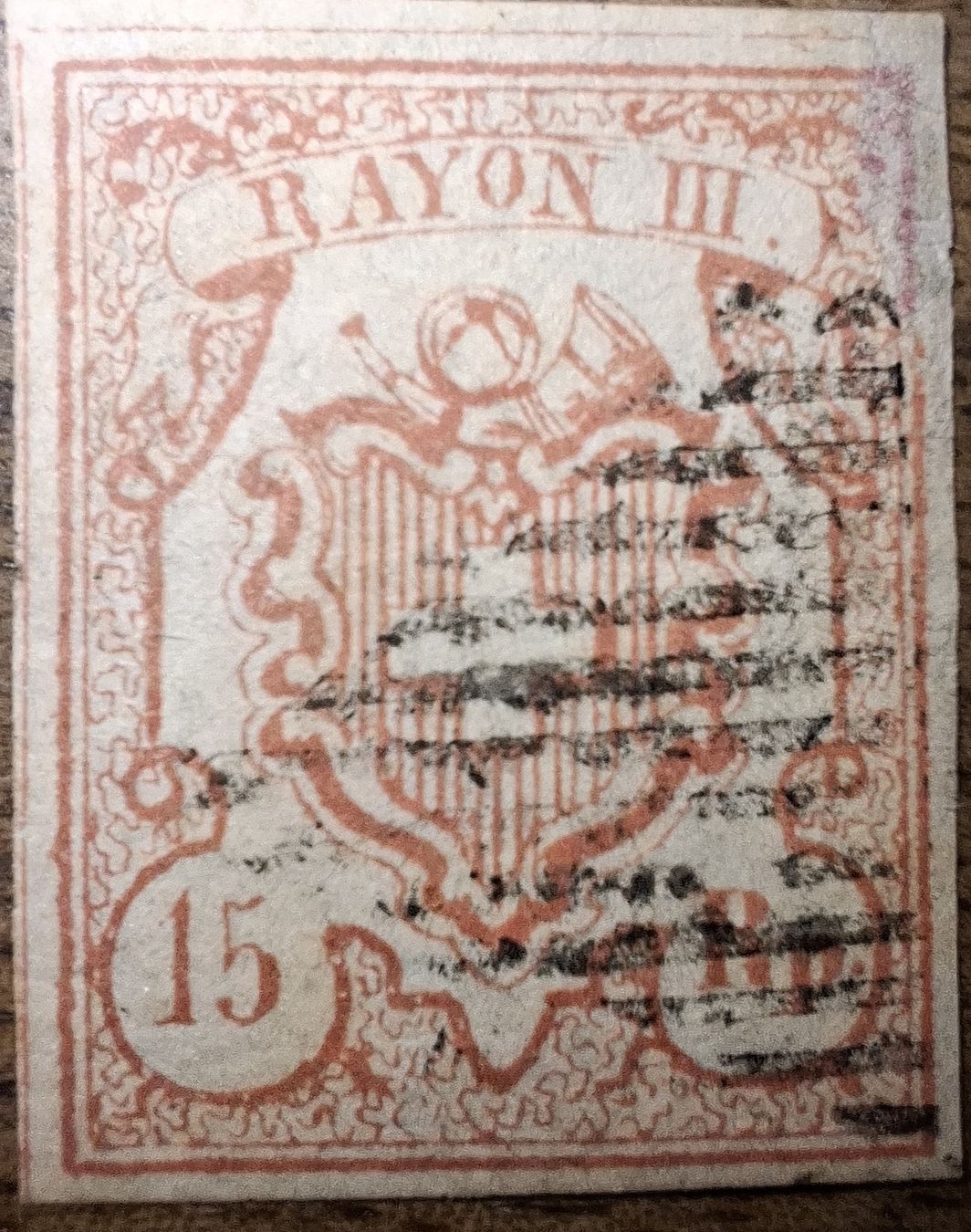 Tutti i francobolli: Rayon Nr. 20 Typ 1 MM - II mängel – Usato da Balgach venduto da SIMEON27