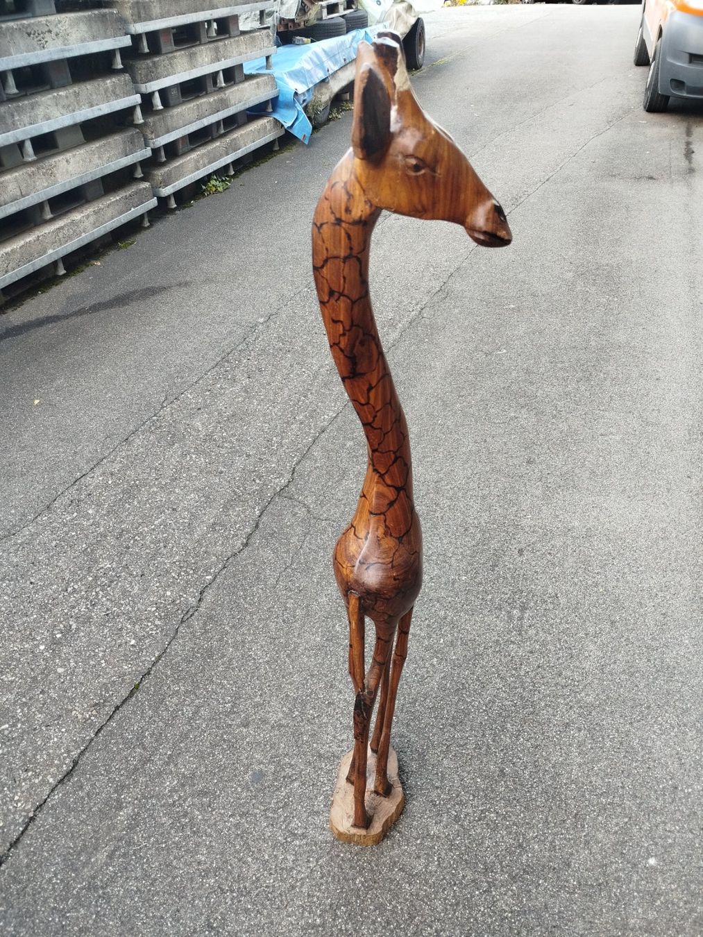 Sculture & Statue: Wunderschöne Holzgiraffe. (em15) – Usato da Künten venduto da Schnaepplihuus 1