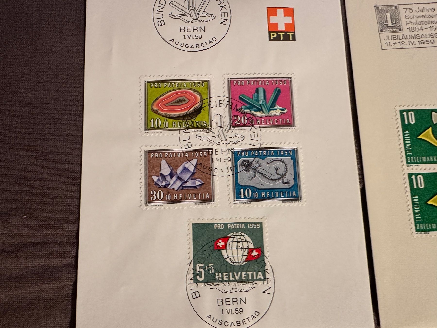 Tutti i francobolli: PTT 1959 Pro Patria – Usato da Stettfurt venduto da 2442 2