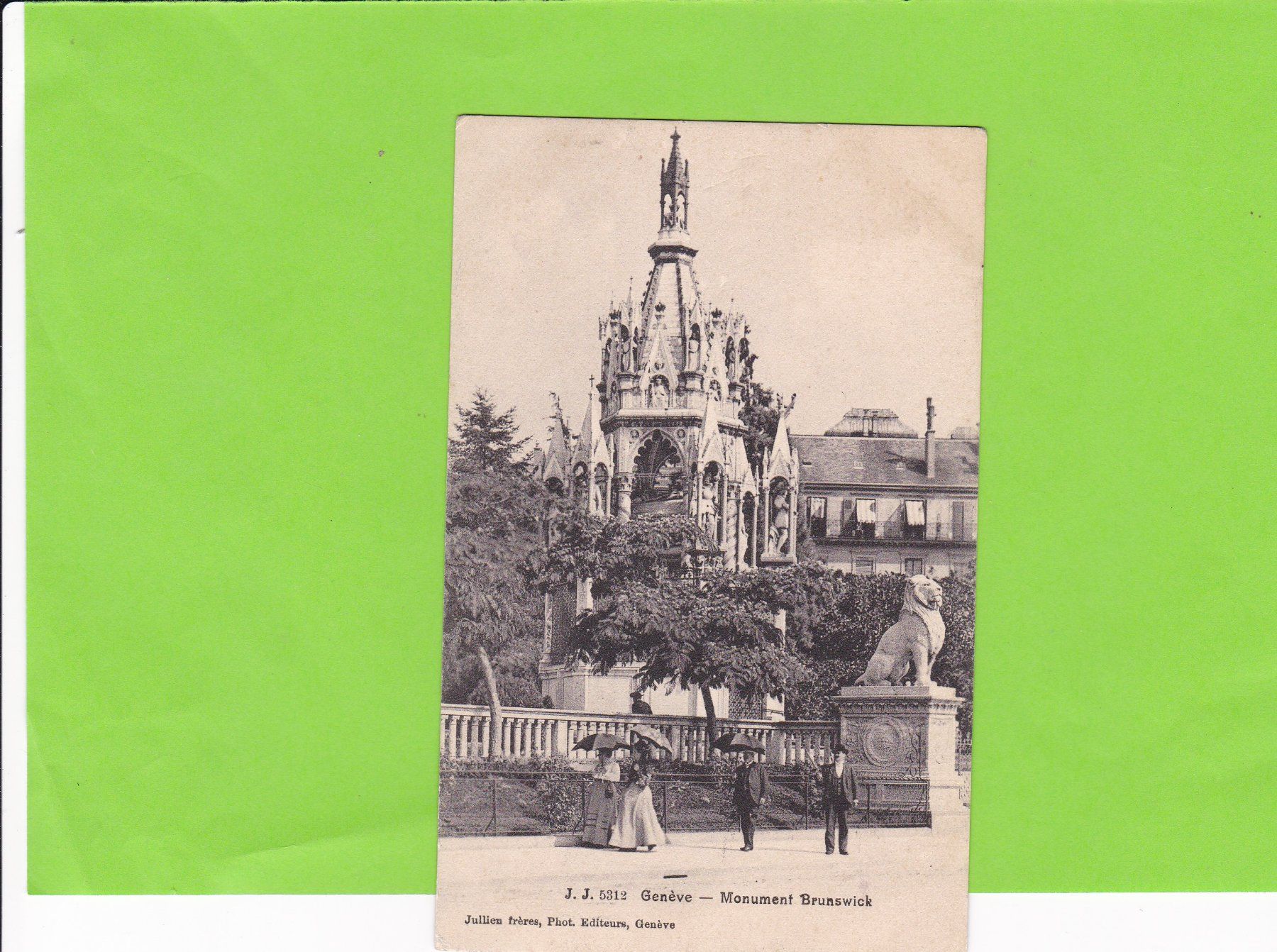 Cartoline postali: Genève-Monument Brunswick-belebt – Usato da St. Peterzell venduto da neckertal