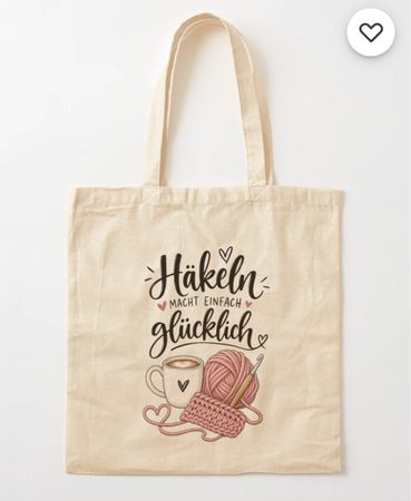 Stofftasche - häkeln macht glücklich - inkl. Versand