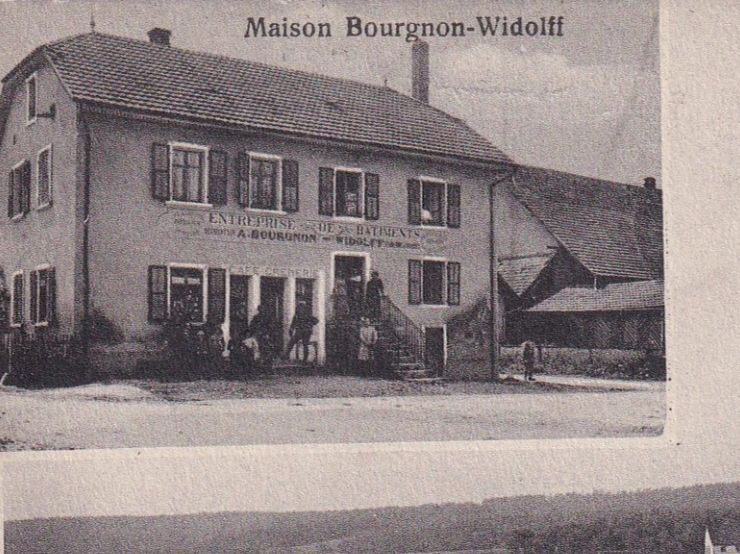 Cartoline postali: Bonfol - 2 images - Maison Bourgnon 1917 – Usato da Orvin venduto da Pyaeschli 2